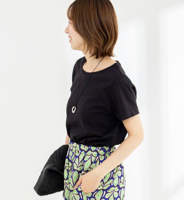 NOLLEY'S「《ノーリーズオリジナル美容Tシャツ》シルクアミノ酸加工Ｔシャツ」|Tシャツ・カットソー|