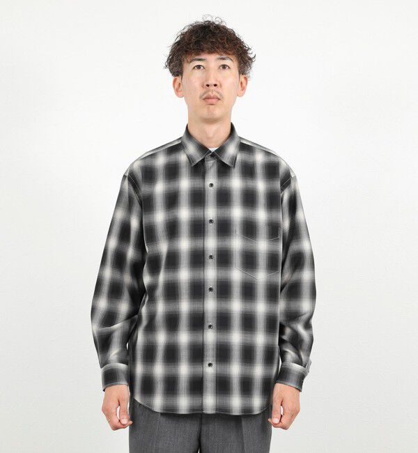 NOLLEY'S goodman「ウール オンブレチェック レギュラーシャツ 26AW」|シャツ・ブラウス|