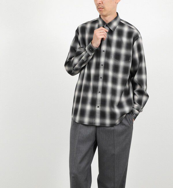NOLLEY'S goodman「ウール オンブレチェック レギュラーシャツ 26AW」|シャツ・ブラウス|