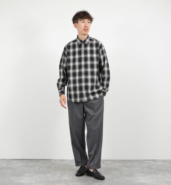 NOLLEY'S goodman「ウール オンブレチェック レギュラーシャツ 26AW」|シャツ・ブラウス|
