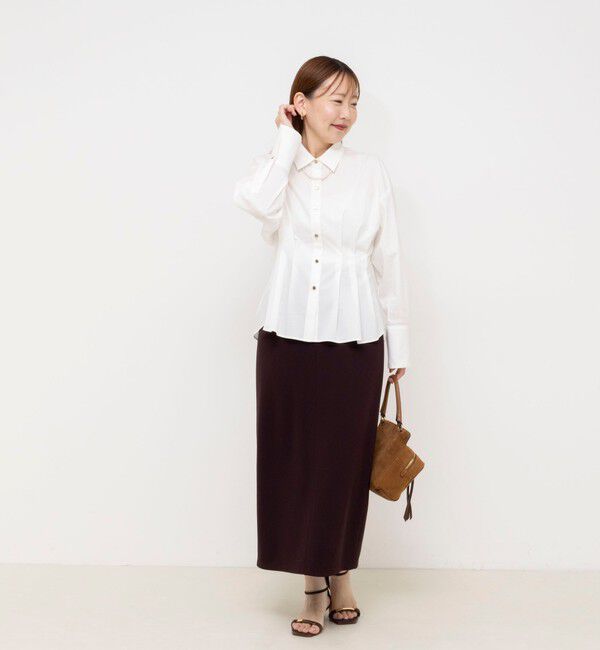 NOLLEY'S sophi「【一部WEB限定カラー】ウォッシャブルウエストタックストレッチシャツ」|シャツ・ブラウス|
