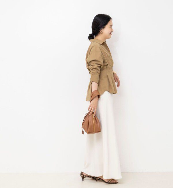 NOLLEY'S sophi「【一部WEB限定カラー】ウォッシャブルウエストタックストレッチシャツ」|シャツ・ブラウス|