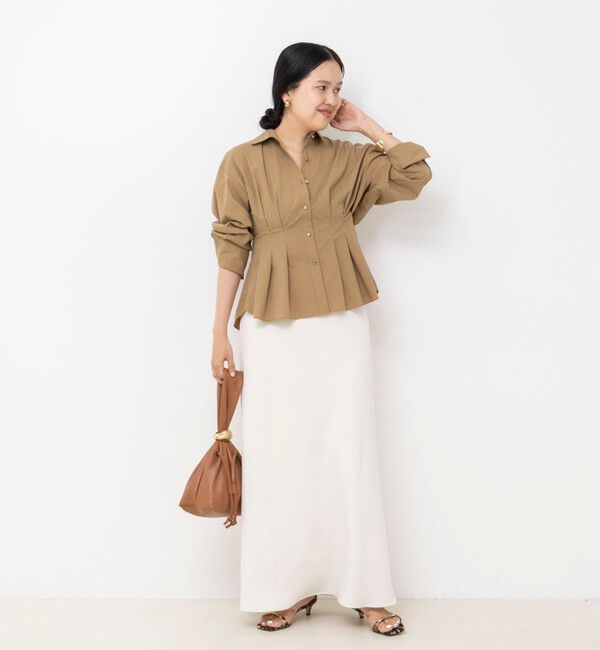 NOLLEY'S sophi「【一部WEB限定カラー】ウォッシャブルウエストタックストレッチシャツ」|シャツ・ブラウス|