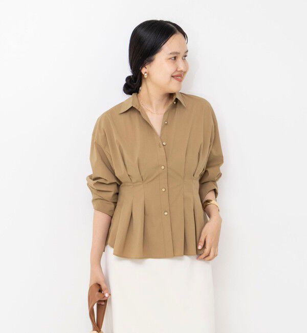 NOLLEY'S sophi「【一部WEB限定カラー】ウォッシャブルウエストタックストレッチシャツ」|シャツ・ブラウス|