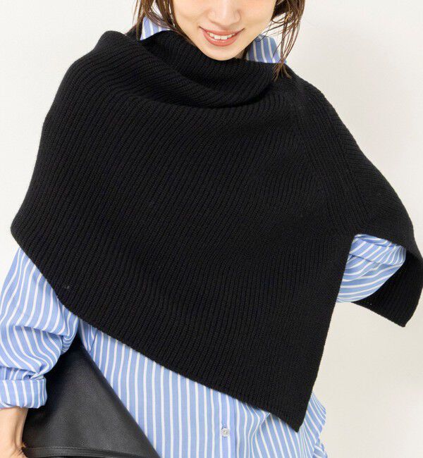 NOLLEY'S「【WEB＆一部店舗限定カラー】《手洗い可能》マルチWAYニットポンチョ」|ニット・セーター|ブラック
