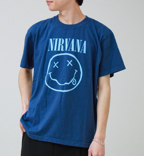 GLOSTER「【GOOD ROCK SPEED】NIRVANA / ニルヴァーナ グラフィックTシャツ」|Tシャツ・カットソー|ブルー