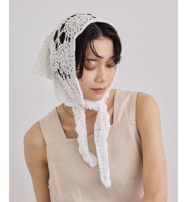 SALON adam et rope'「【WEB限定】クロシェバブーシュカ」|バンダナ・スカーフ|