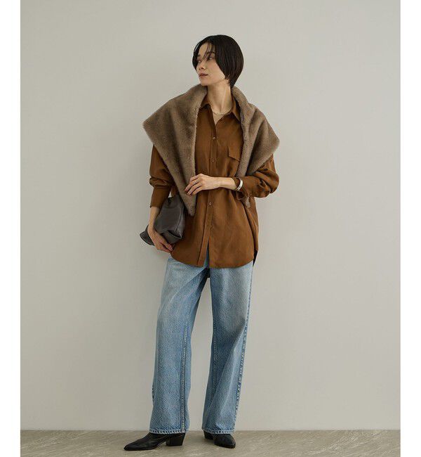 SALON adam et rope'「フェイクミンクファースカーフ」|バンダナ・スカーフ|