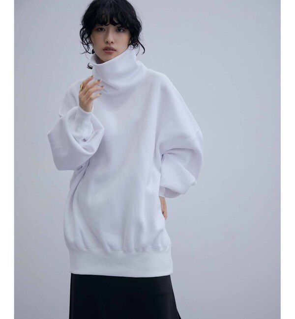 ADAM ET ROPE'「【WEB限定】ボリュームスリーブ 裏起毛 スウェット オフタートルネック / ユニセックス」|スウェット・ジャージ|