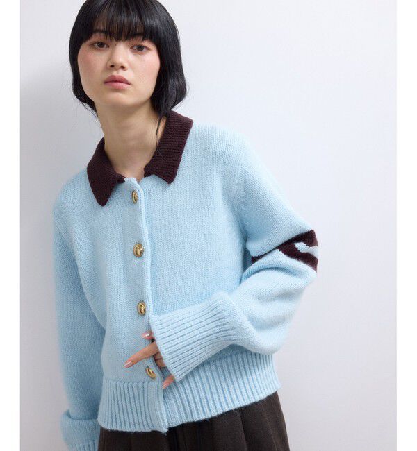 ADAM ET ROPE'「【WEB限定】ポロニットカーディガン」|カーディガン|