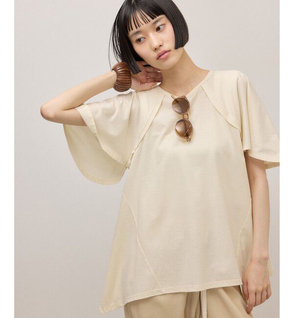 ADAM ET ROPE'「ランダムヘムライントップス」|Tシャツ・カットソー|