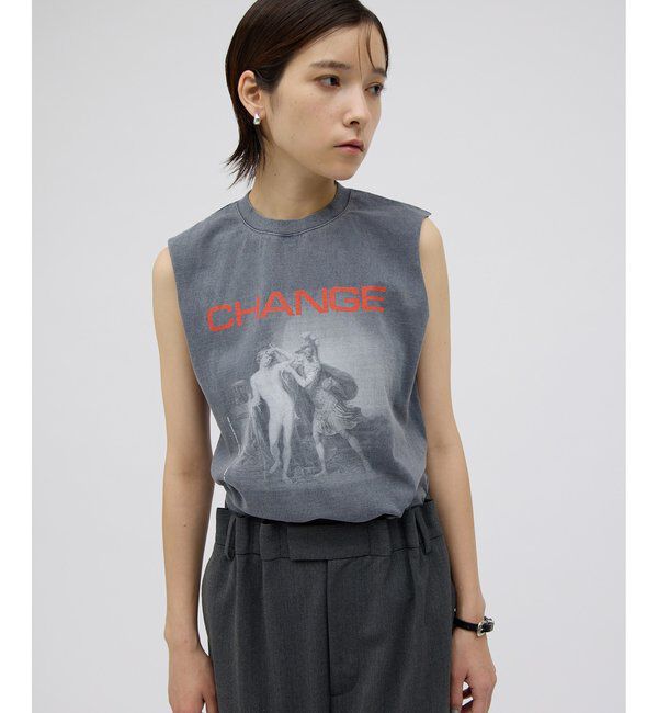  「【GEMINI】プリントノースリーブプルオーバー」|Tシャツ・カットソー|