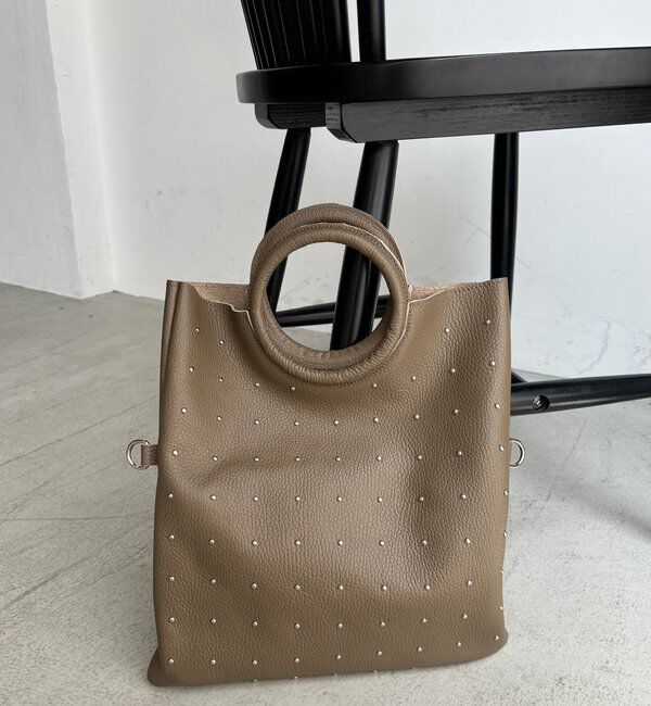  「【WEB限定】スタッズサークルハンドバッグ」|トートバッグ|