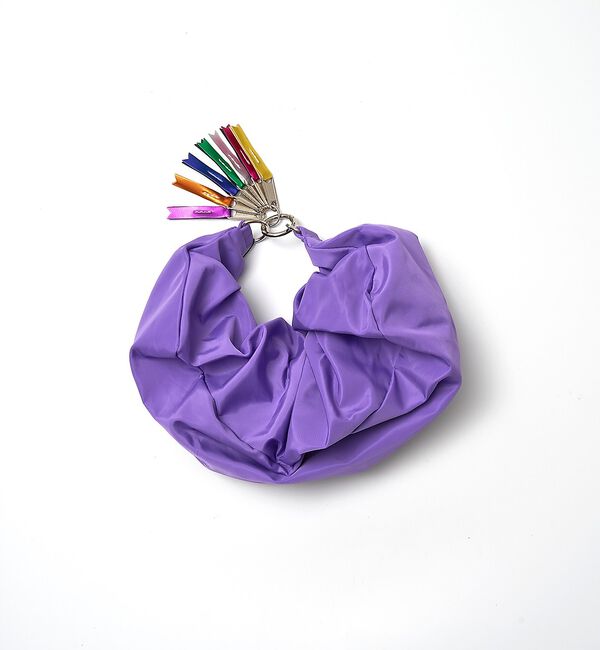NOMINE「【cheek】big shushu hand strap ビッグシュシュ ハンド」|チャーム・キーホルダー|パープル
