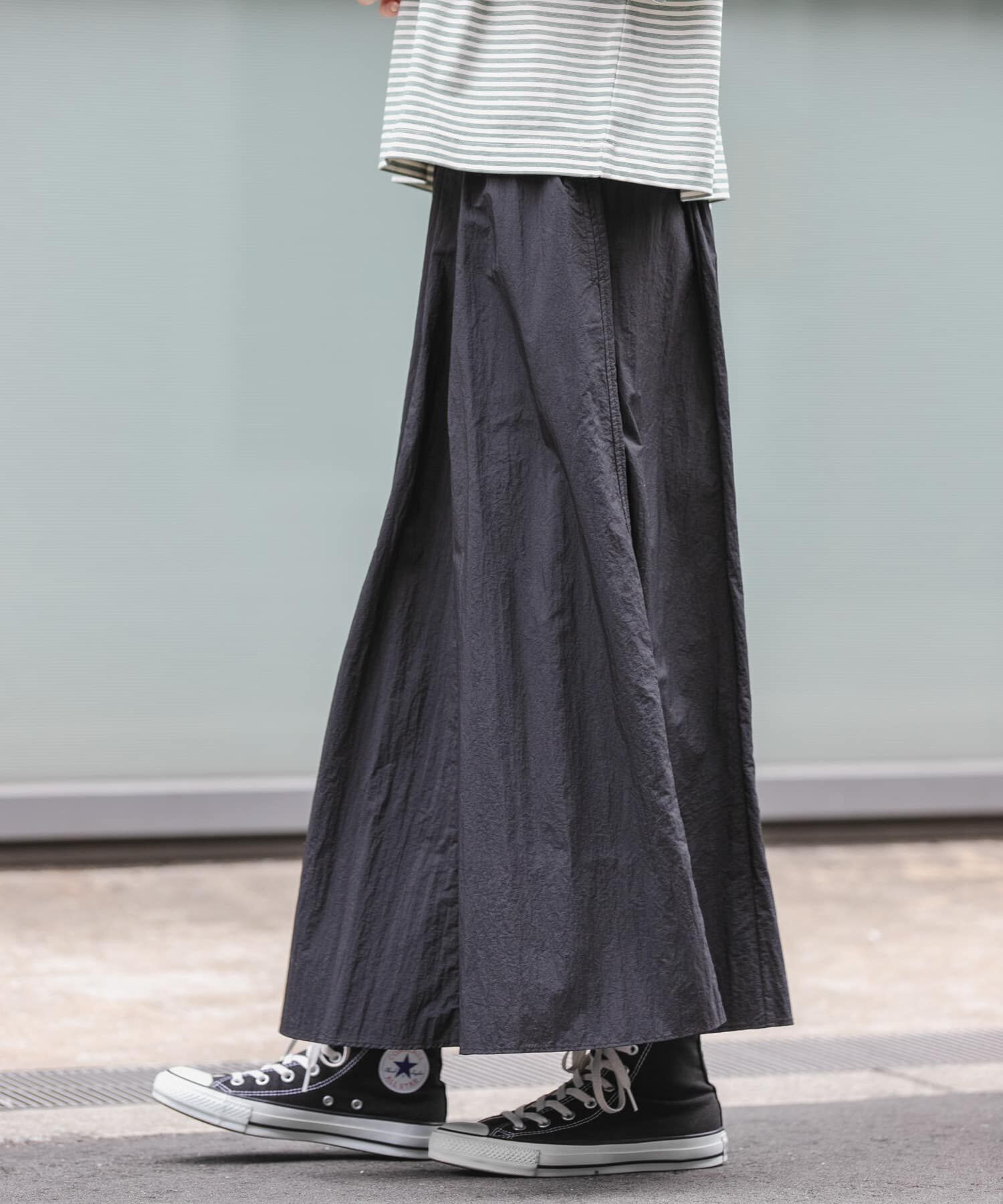 URBAN RESEARCH DOORS「FORK&SPOON　ナイロンギャザースカート」|スカート|