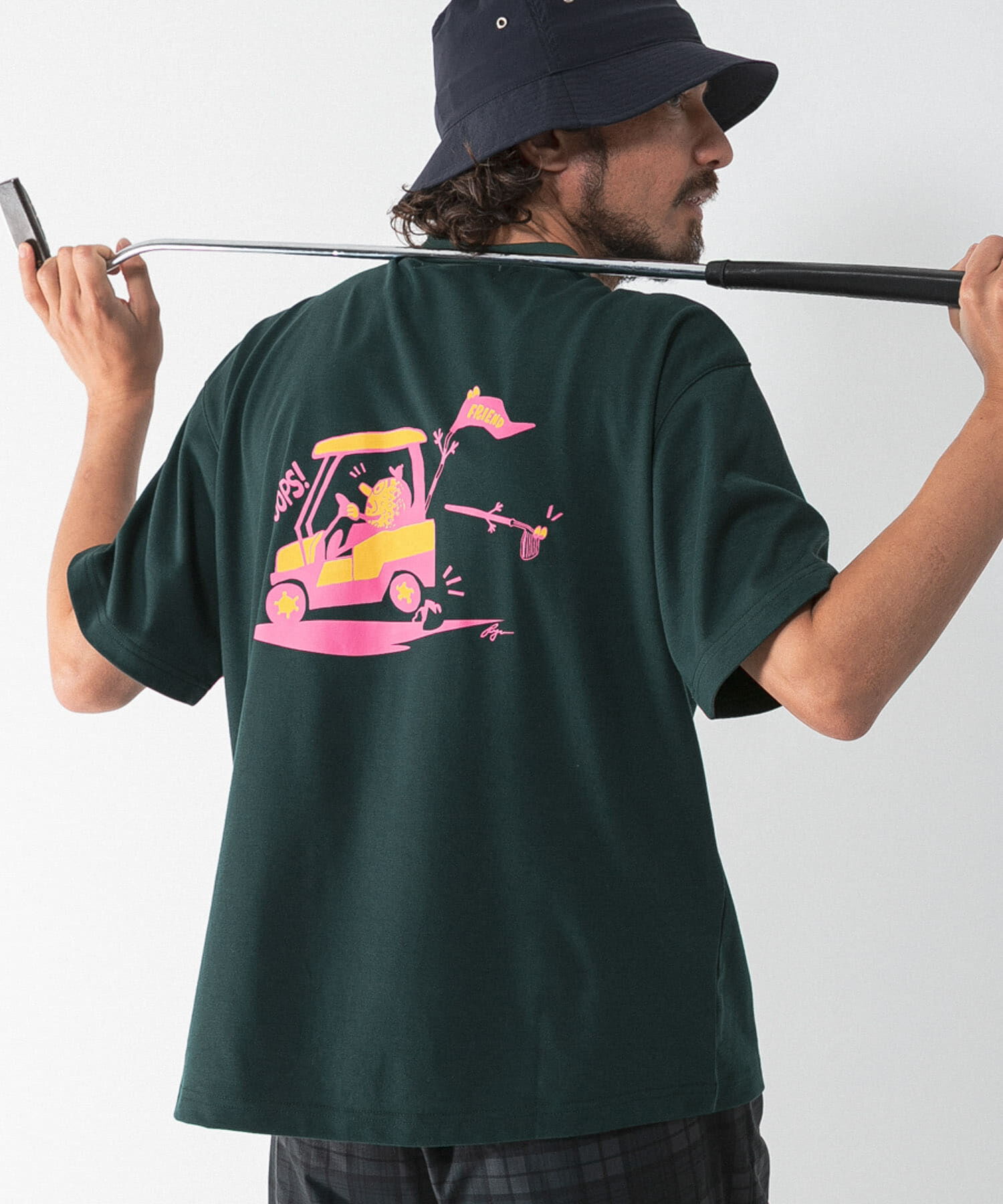 Sonny Label 「OOPS&times;RYUAMBE　コラボモックネックTシャツ」|Tシャツ・カットソー|グリーン
