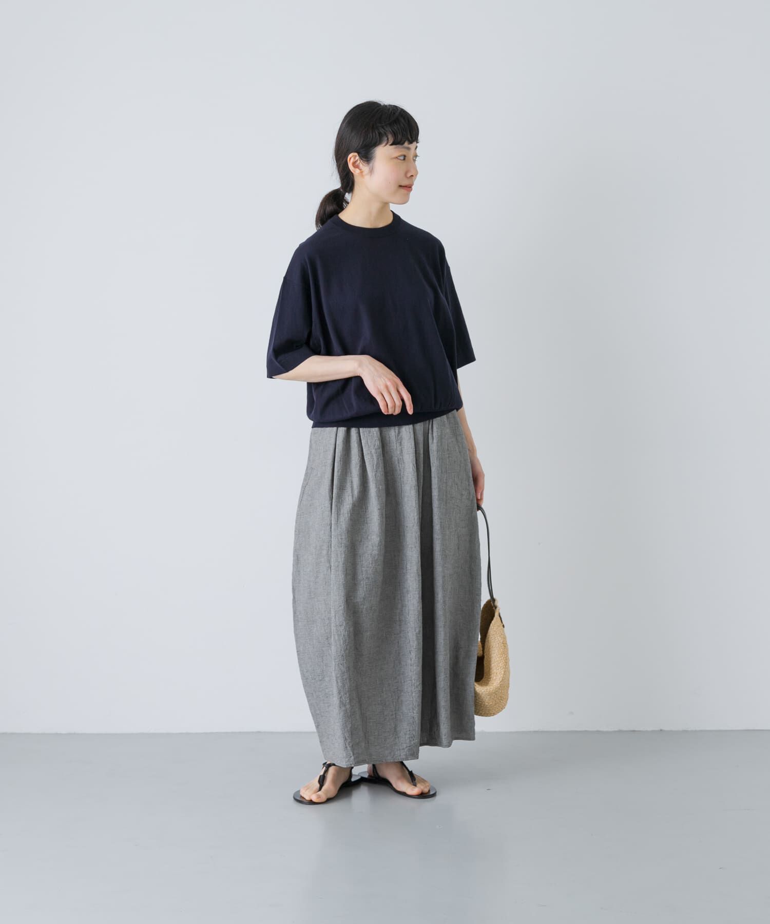 かぐれ「コットンリネンコクーンスカート」|スカート|