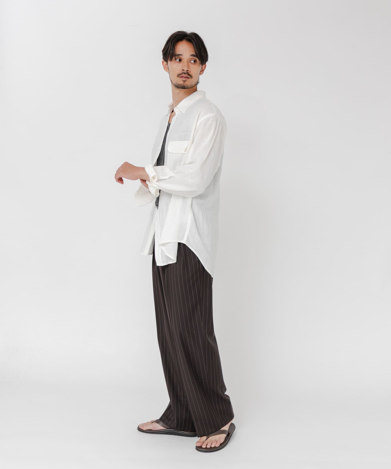URBAN RESEARCH「SANDWASH LINEN WORK SHIRTS」|シャツ・ブラウス|