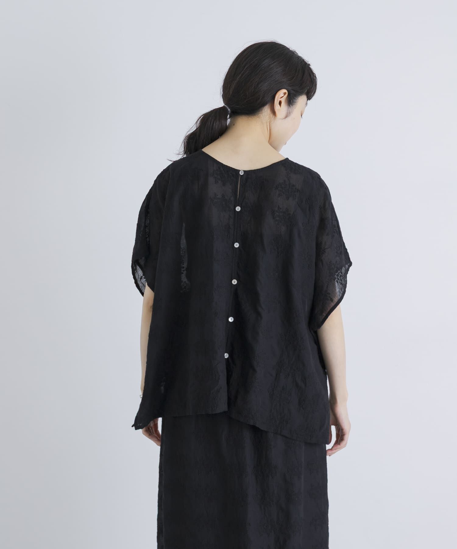 かぐれ「コットンガーゼ刺繍2WAYブラウス」|シャツ・ブラウス|