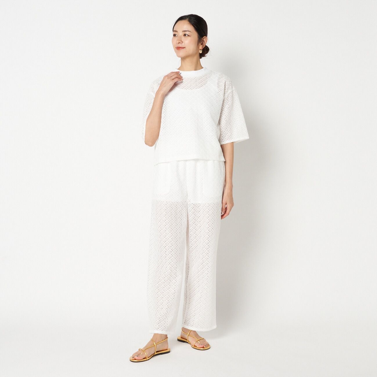 HELIOPOLE「HELIOPOLE LACE PANTS」|チノ|
