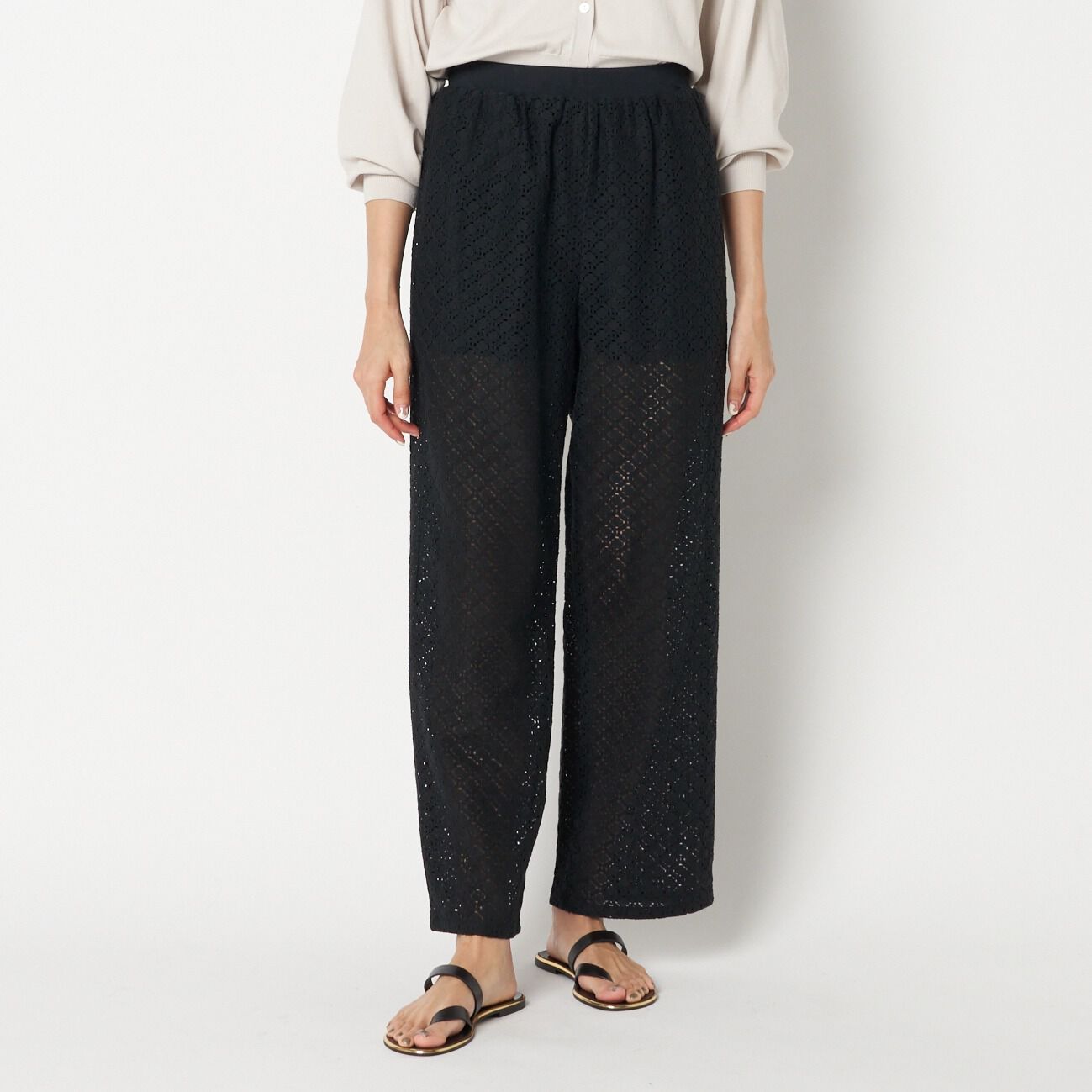 HELIOPOLE「HELIOPOLE LACE PANTS」|チノ|