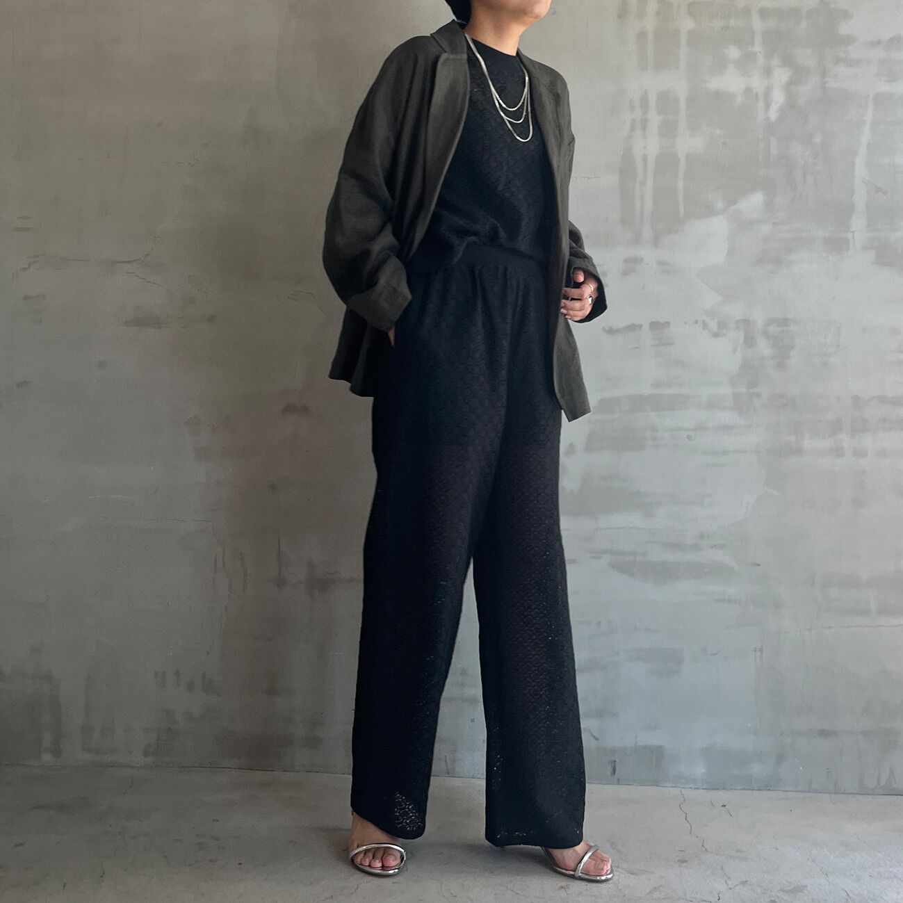 HELIOPOLE「HELIOPOLE LACE PANTS」|チノ|