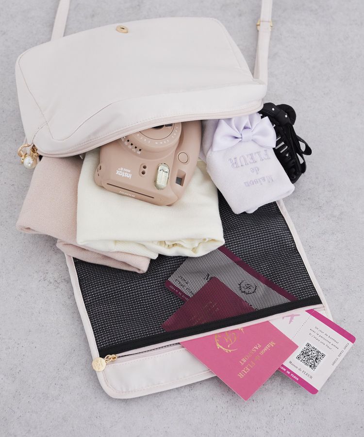Maison de FLEUR「【2Way】リボン付き2Wayマルチケース」|ポーチ|