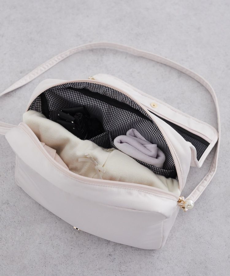 Maison de FLEUR「【2Way】リボン付き2Wayマルチケース」|ポーチ|