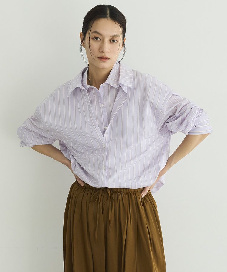 GARAGE OF GOOD CLOTHING「レイヤード風ビッグシャツ」|シャツ・ブラウス|Lavender