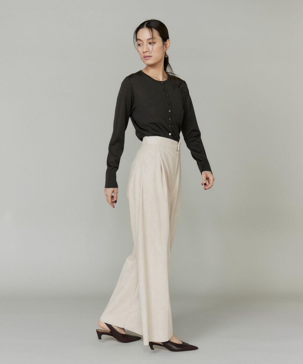 la veille by SUPERIOR CLOSET「《大きいサイズ》フェイクスエードタックワイドパンツ」|その他|