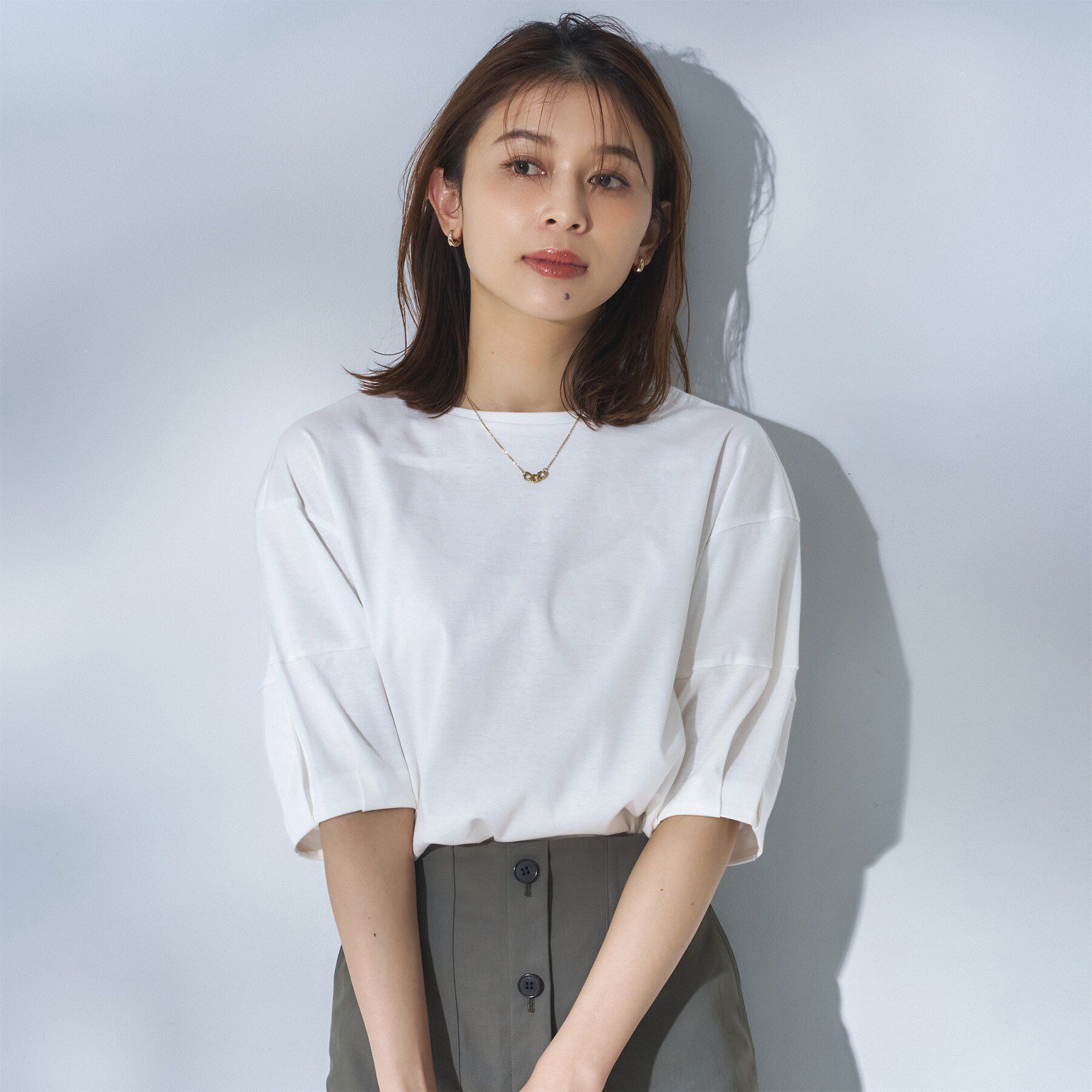 UNTITLED「【汗染み防止/接触冷感】ランタンスリーブプルオーバー」|Tシャツ・カットソー|