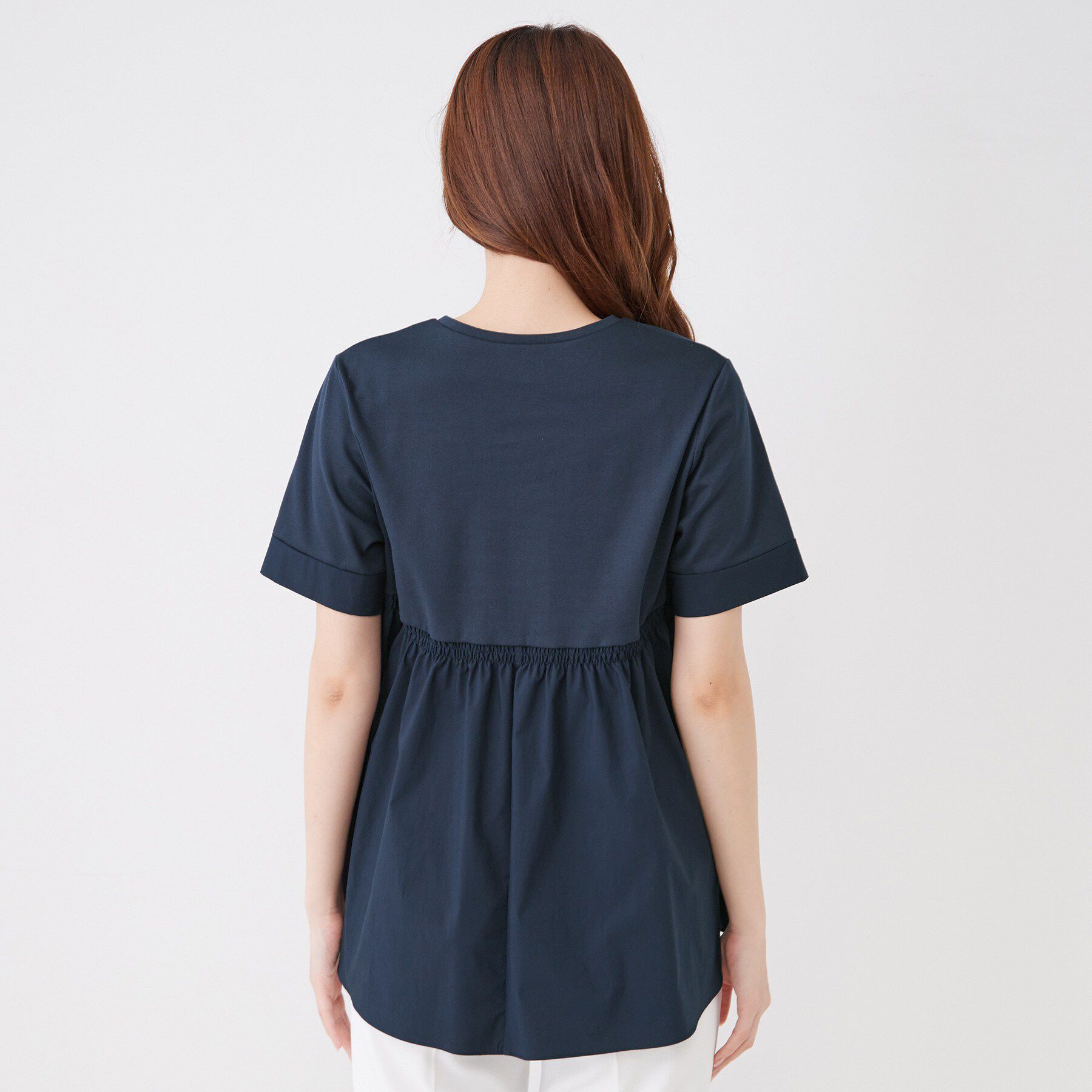 COUP DE CHANCE「【手洗い可／日本製】バックペプラムデザイン プルオーバー」|Tシャツ・カットソー|