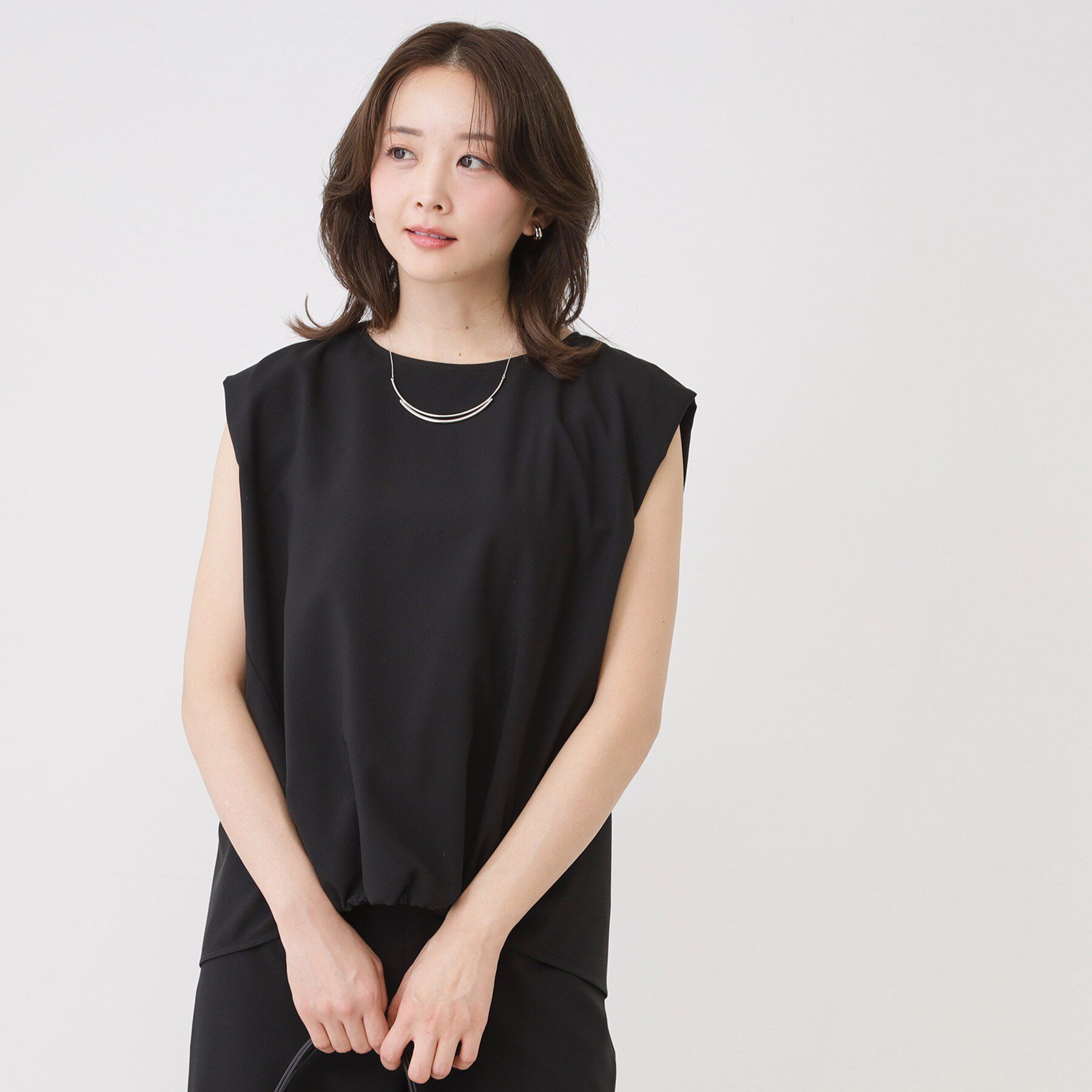 COUP DE CHANCE「【手洗い可／セットアップ可】ノースリーブトップス」|Tシャツ・カットソー|