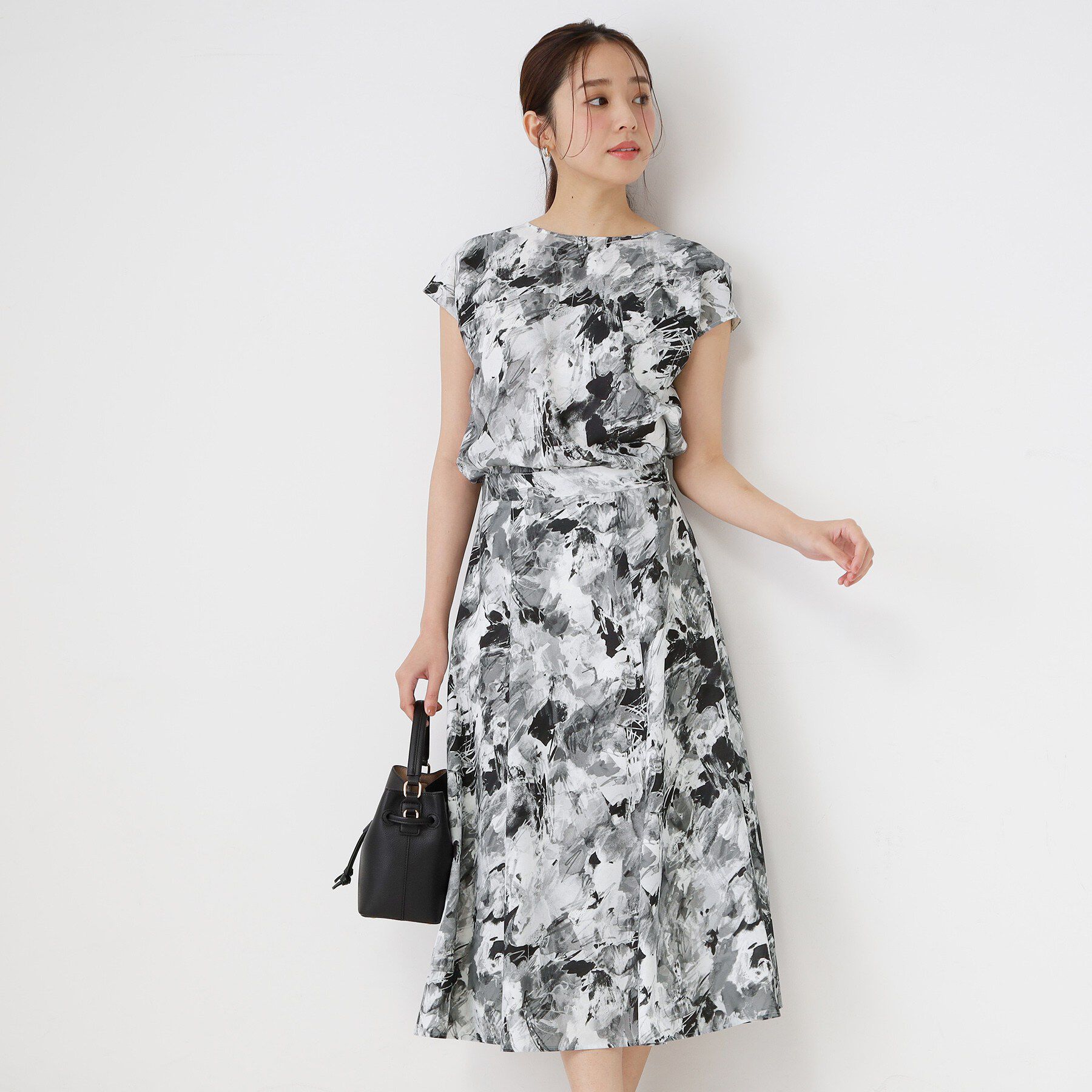 COUP DE CHANCE「【手洗い可／日本製／セットアップ可】プリントフレアスカート」|スカート|