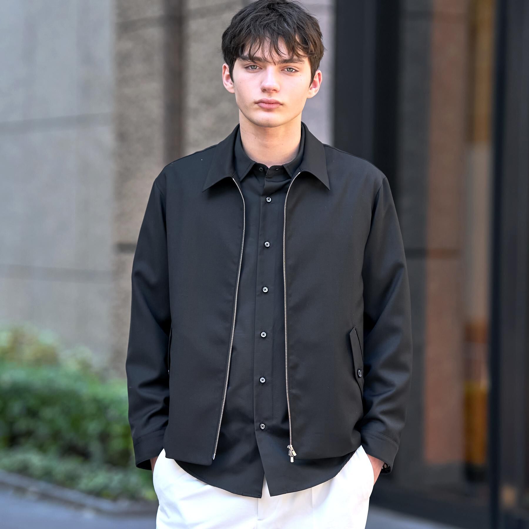 DRESSTERIOR「【ウォッシャブル】ウールハリントン ジャケット」|ブルゾン・スタジャン|