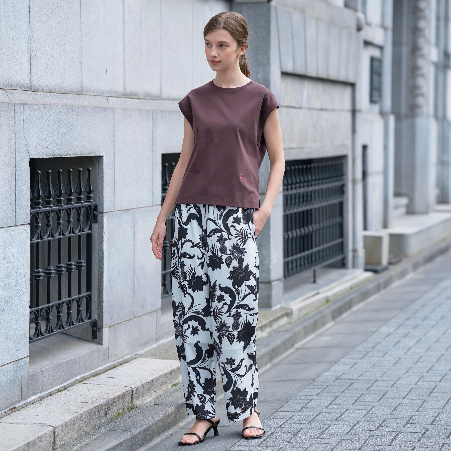 DRESSTERIOR「【接触冷感／抗菌防臭／消臭】アイスクリアコットンフレンチスリーブT」|Tシャツ・カットソー|
