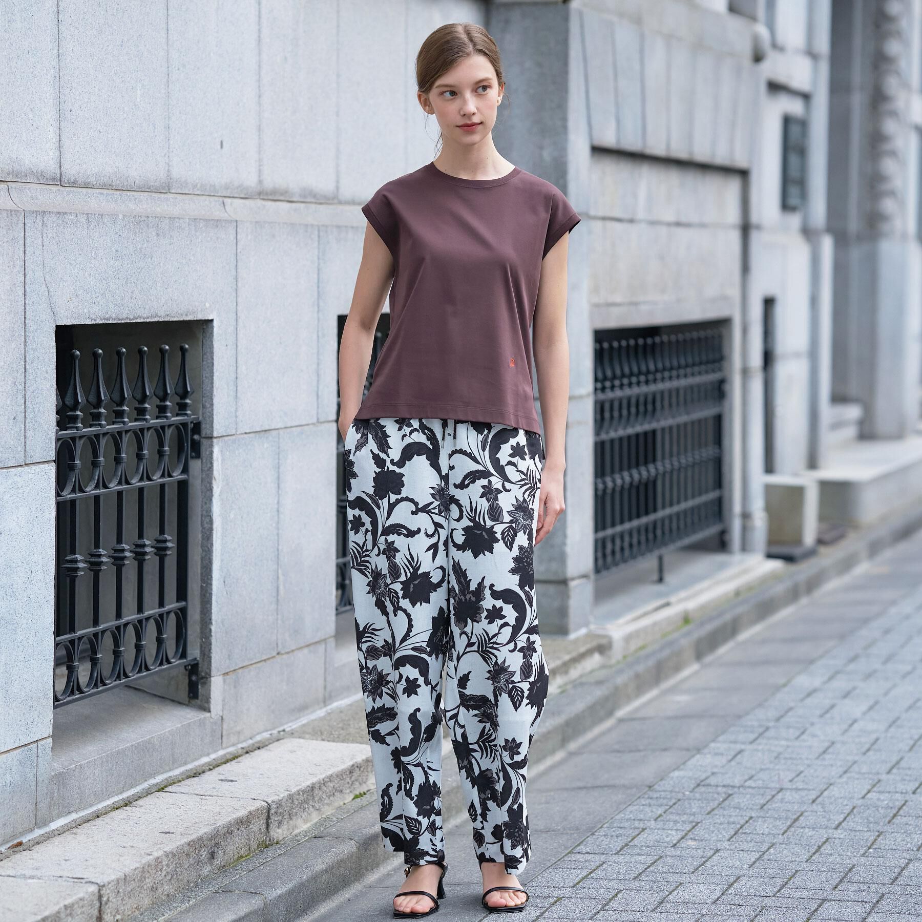 DRESSTERIOR「【接触冷感／抗菌防臭／消臭】アイスクリアコットンフレンチスリーブT」|Tシャツ・カットソー|