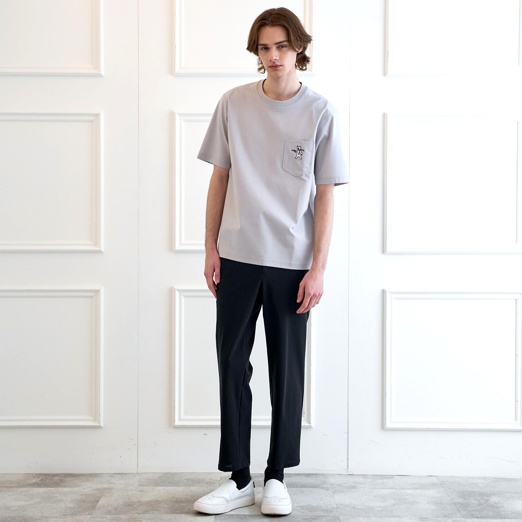 DRESSTERIOR「【接触冷感／UVカット／抗菌防臭／しわ防止】クールデオドラント ピストルベアーTシャツ」|Tシャツ・カットソー|