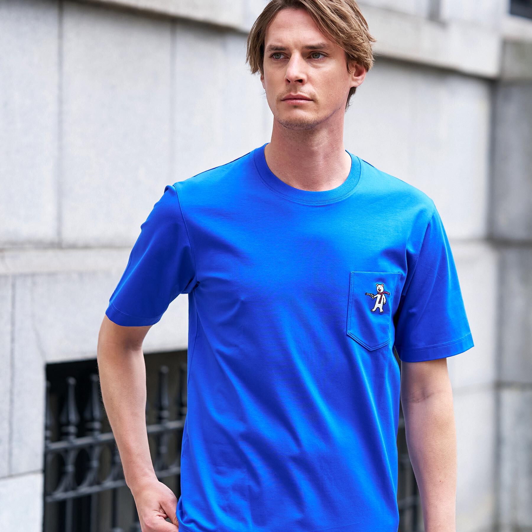 DRESSTERIOR「【接触冷感／UVカット／抗菌防臭／しわ防止】クールデオドラント ピストルベアーTシャツ」|Tシャツ・カットソー|