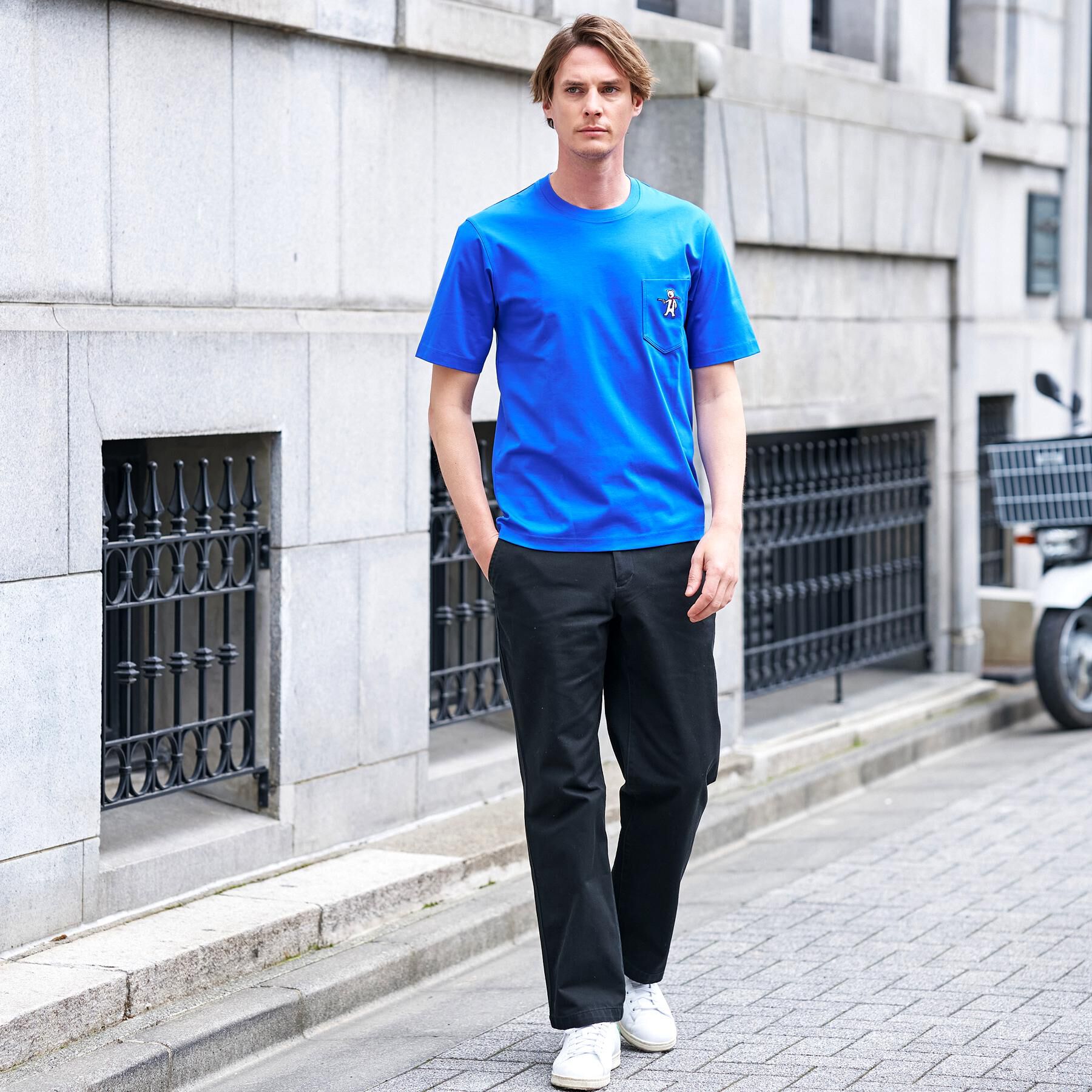 DRESSTERIOR「【接触冷感／UVカット／抗菌防臭／しわ防止】クールデオドラント ピストルベアーTシャツ」|Tシャツ・カットソー|