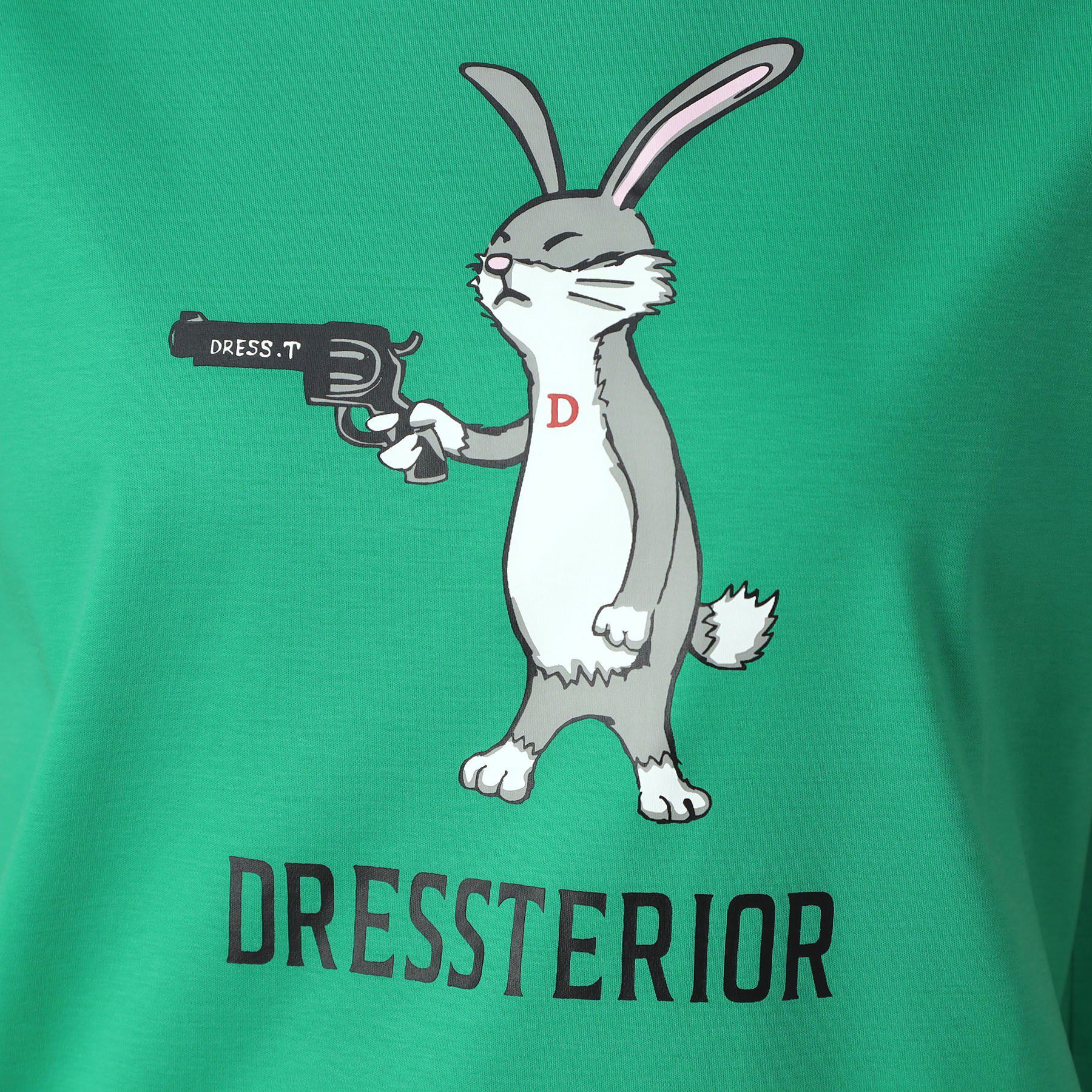 DRESSTERIOR「【接触冷感／抗菌防臭／消臭】アイスクリアコットン ピストルラビットT」|Tシャツ・カットソー|