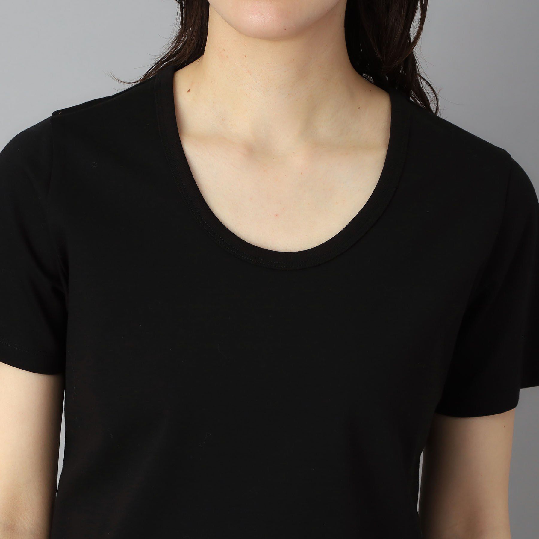 DRESSTERIOR「【接触冷感/抗菌防臭/UVカット】クールデオドラント UネックTシャツ」|Tシャツ・カットソー|