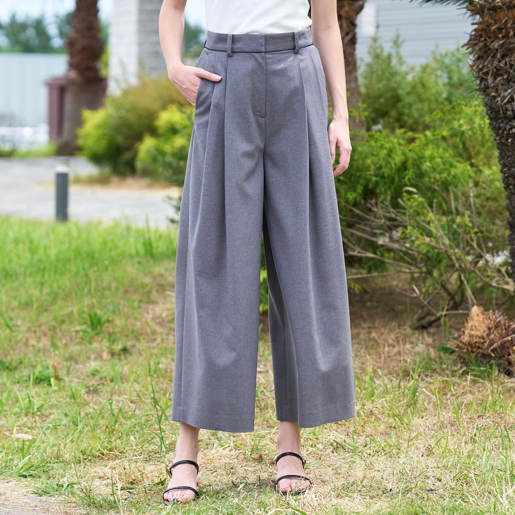 DRESSTERIOR「【接触冷感】イージーケアー クールタッチ ワイドパンツ」|その他|
