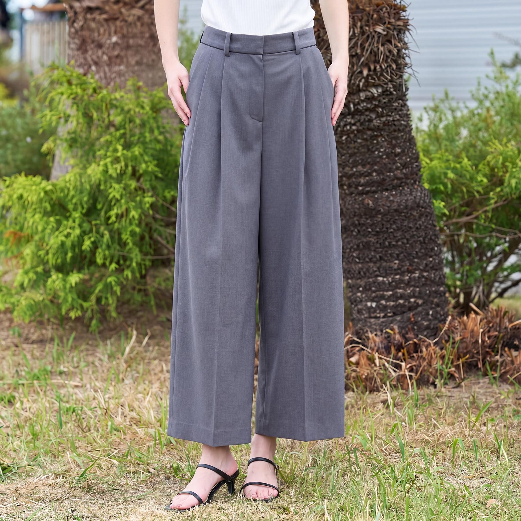 DRESSTERIOR「【接触冷感】イージーケアー クールタッチ ワイドパンツ」|その他|