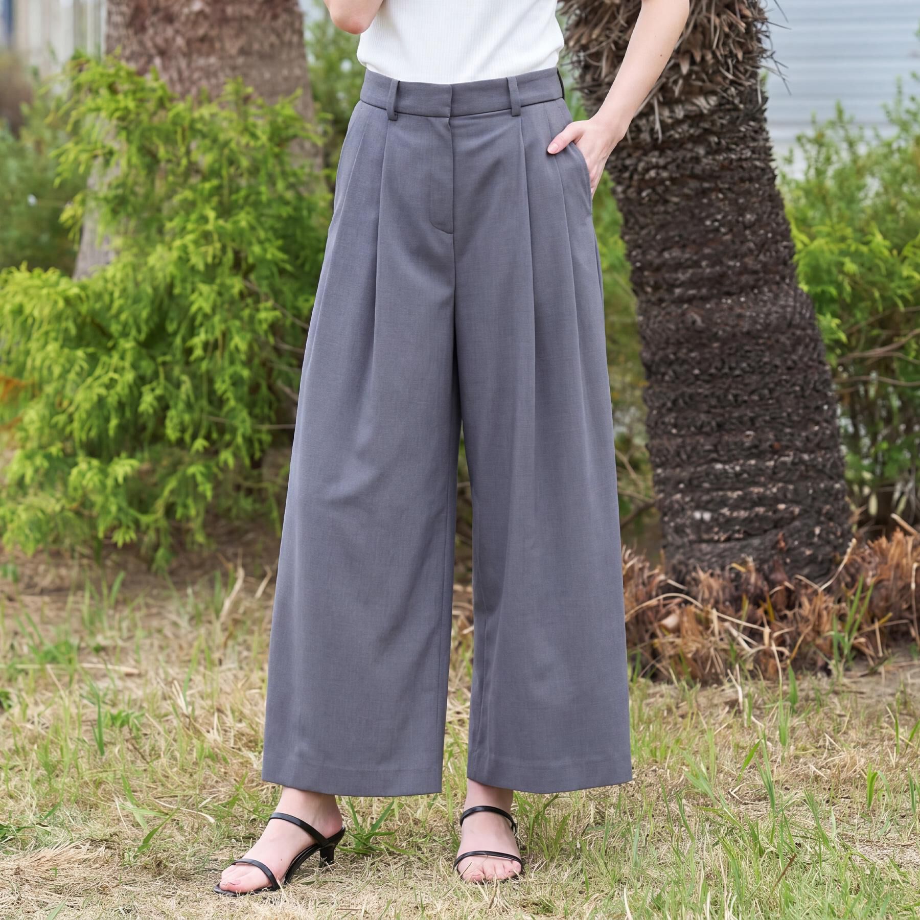 DRESSTERIOR「【接触冷感】イージーケアー クールタッチ ワイドパンツ」|その他|