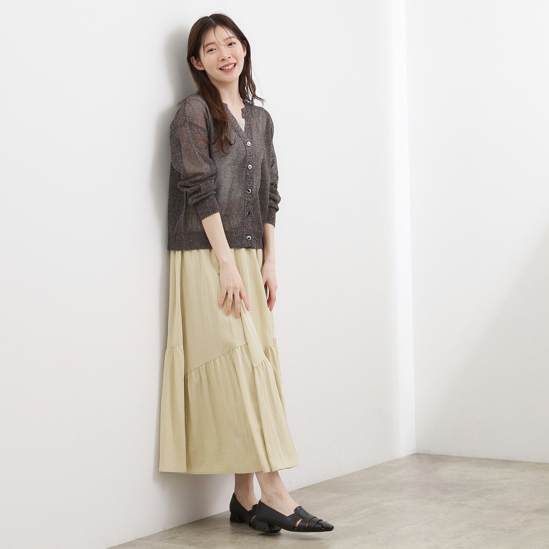 grove「人気急上昇！【貴島明日香さん着用】軽やかにゆれる、ティアードスカート」|スカート|