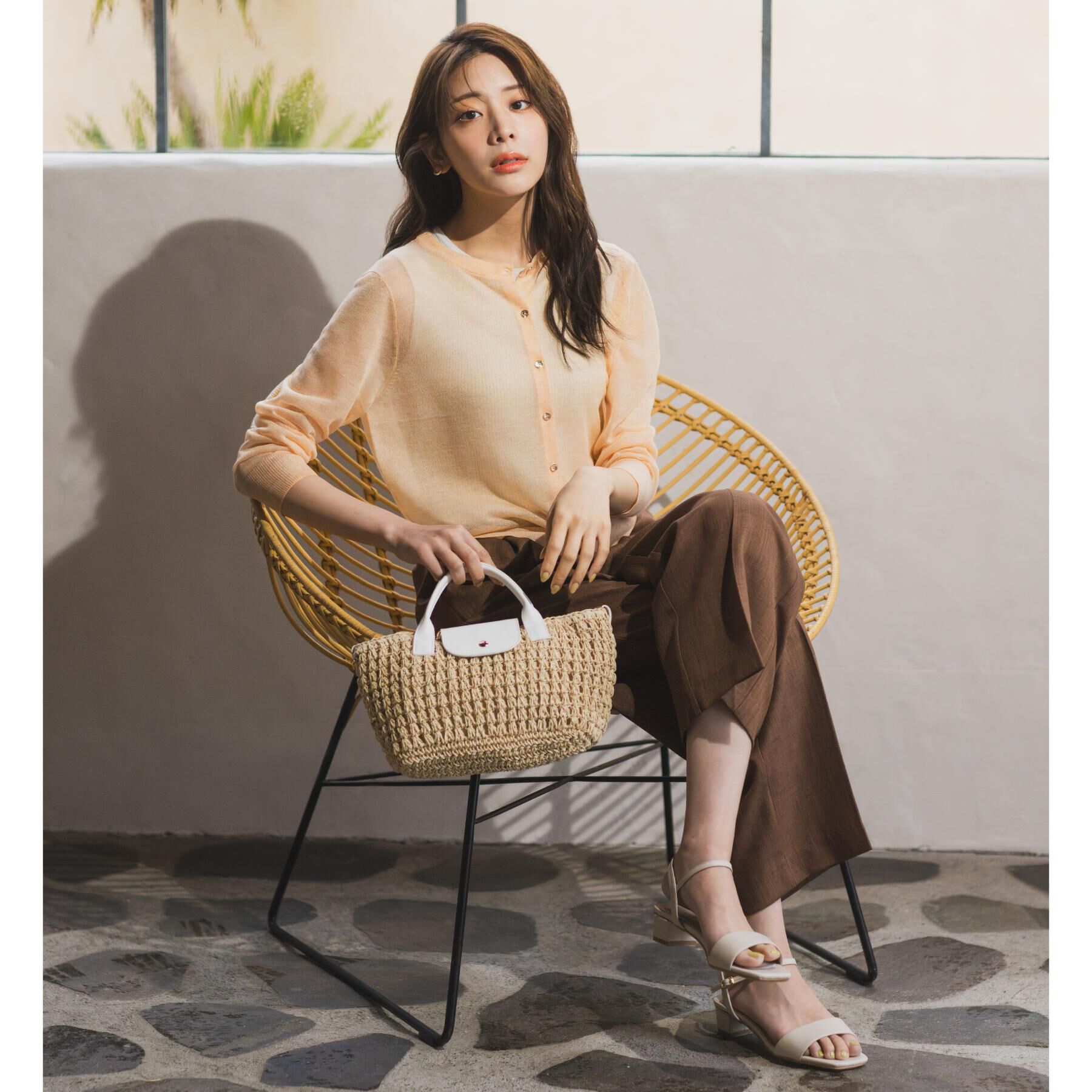 grove「高評価！【洗える/名品】大人の透け感、シアーカーディガン」|カーディガン|