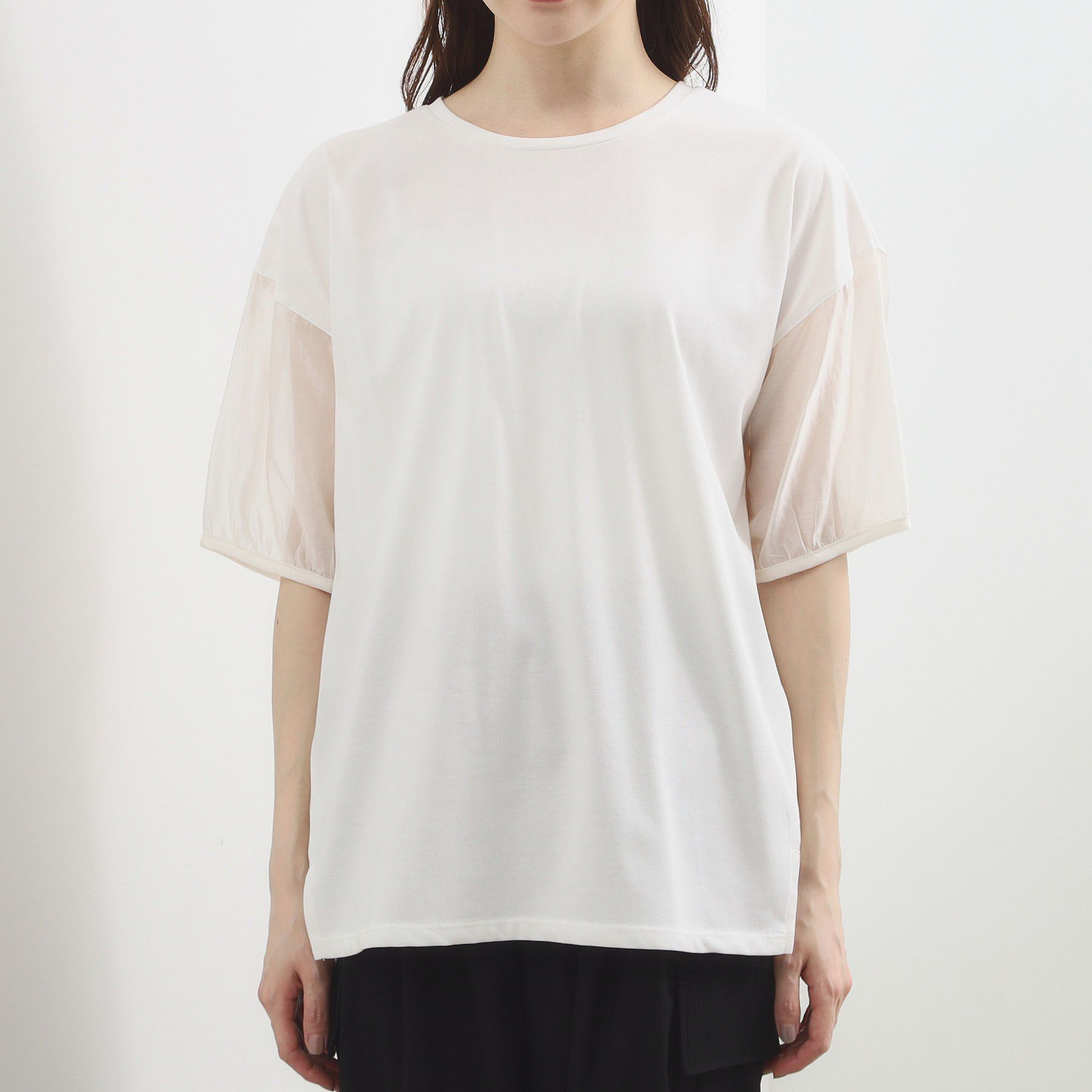 grove「【貴島明日香さん着用/UVカット】体型カバー叶う、バックプリーツTシャツ」|Tシャツ・カットソー|