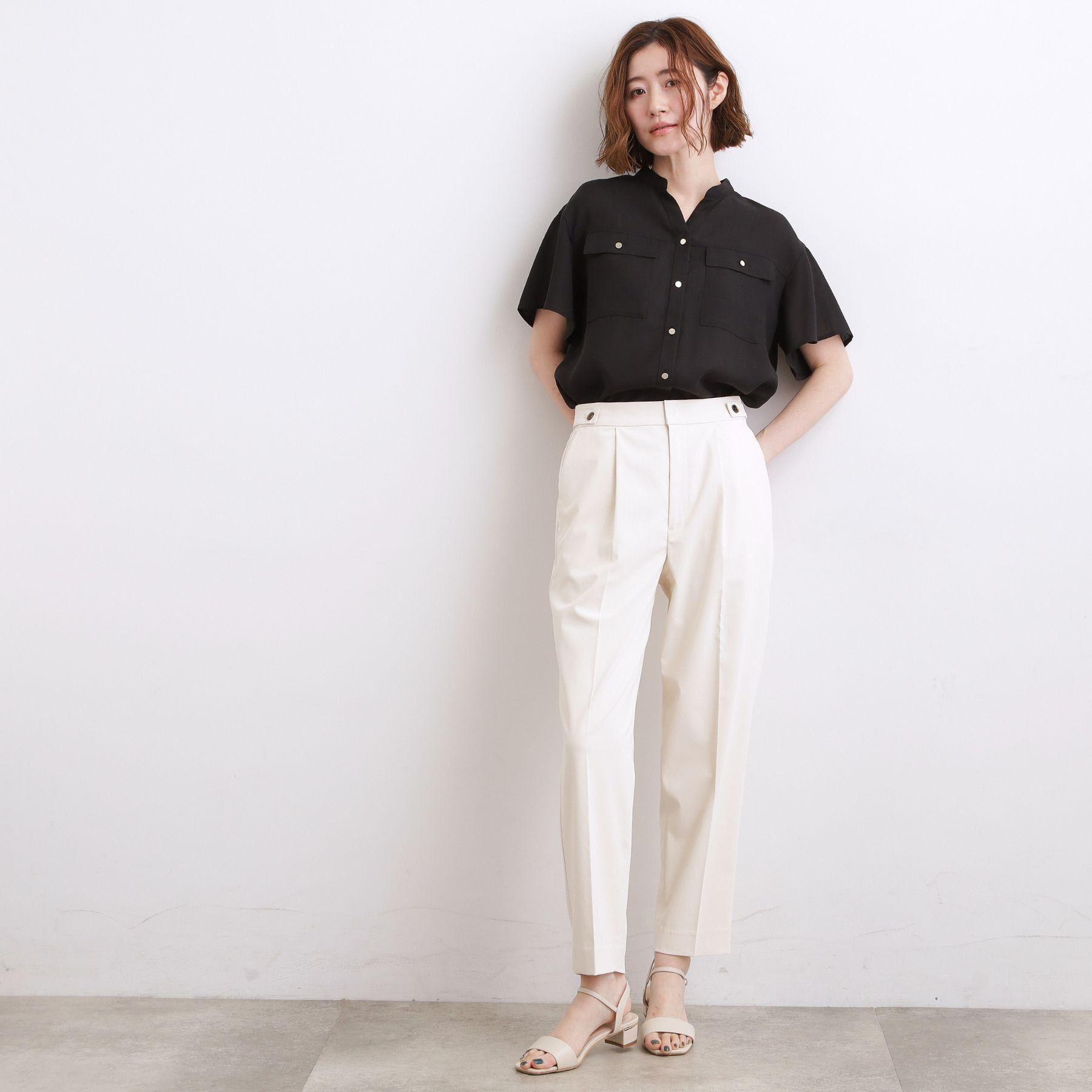 grove「【洗濯機OK・ひんやり/SETUP可】シワになりにくい、フレアスリーブブラウス」|シャツ・ブラウス|