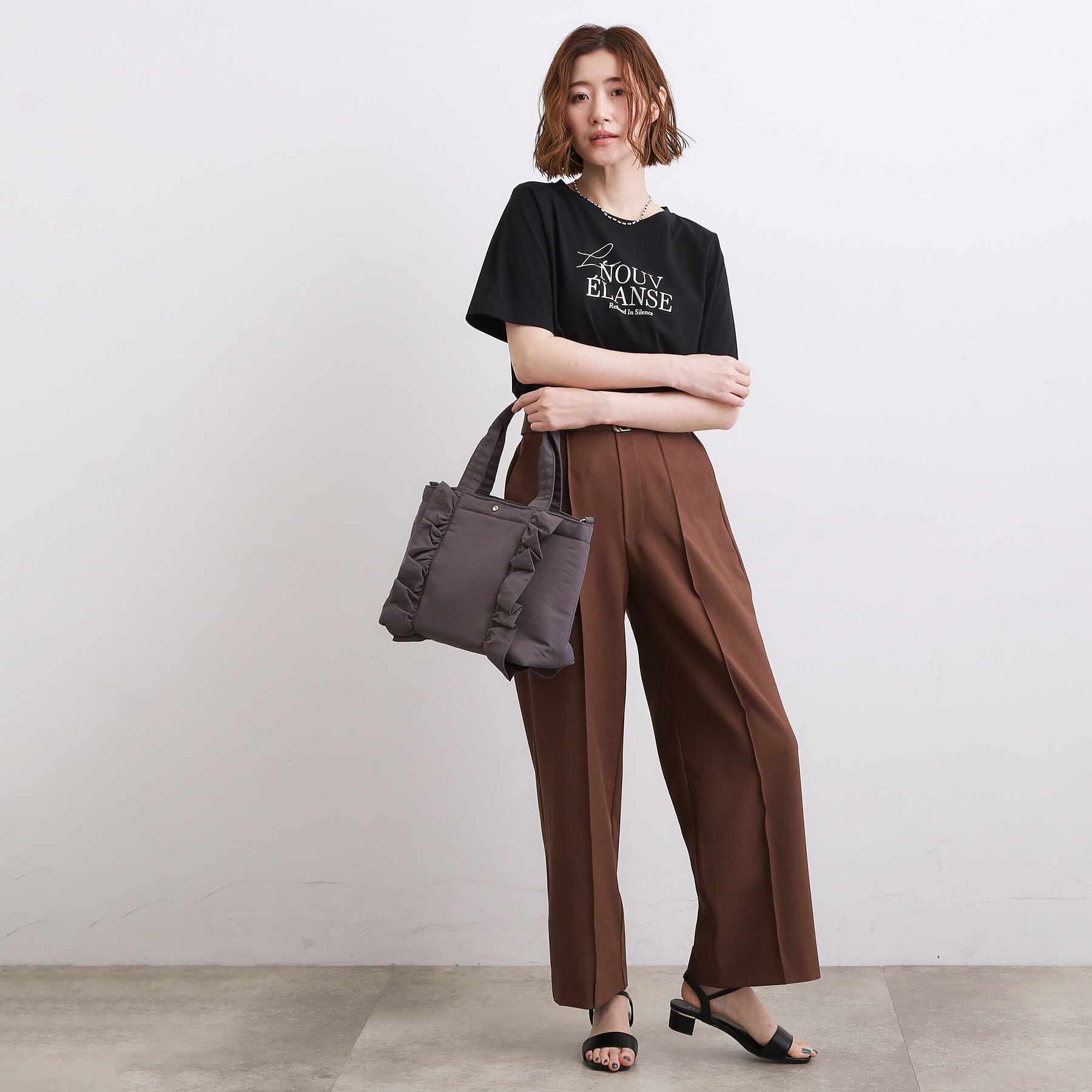 grove「【吸水速乾・UVカット・接触冷感・マシンウォッシャブル】ベーシックMIXロゴプリントT」|Tシャツ・カットソー|
